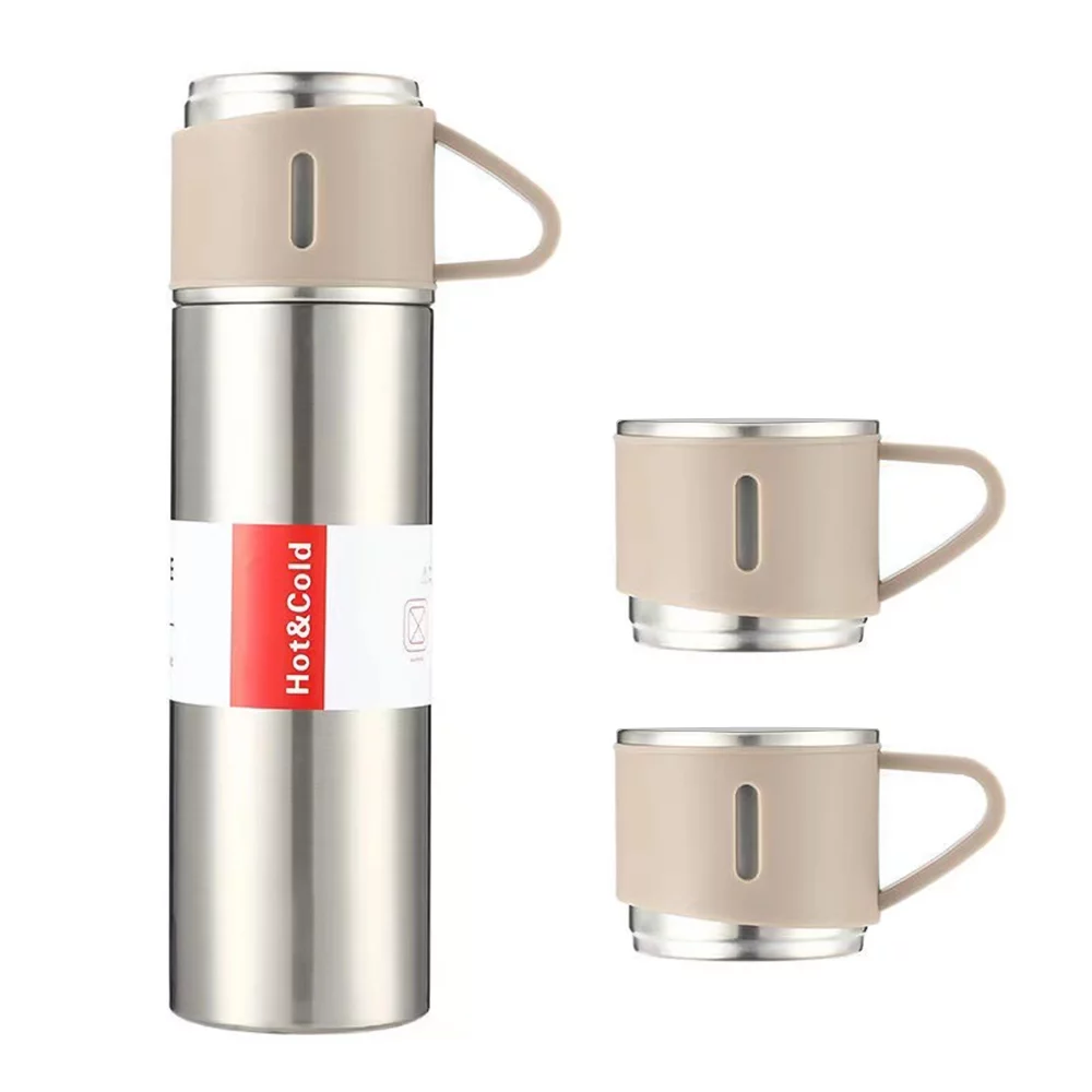 Double Layer Stainless Steel Insulated Water Bottle Coffee Mug Thermal Bottle 12H Keeps Hot and Cold Leakproof Suitable for Home Office Outdoor Travel