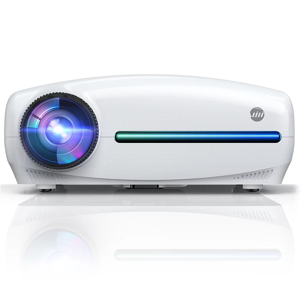 VIVIMAGE Explore 3 Projector for Outdoor Movies, 6800 Lux Full HD 300 Inch Native 1080P Projector 60Hz Compatible TV Stick, 2 HDMI, VGA, Smartphone, PC, TV Box, PS4, ±40° Electronic Keystone Correctio