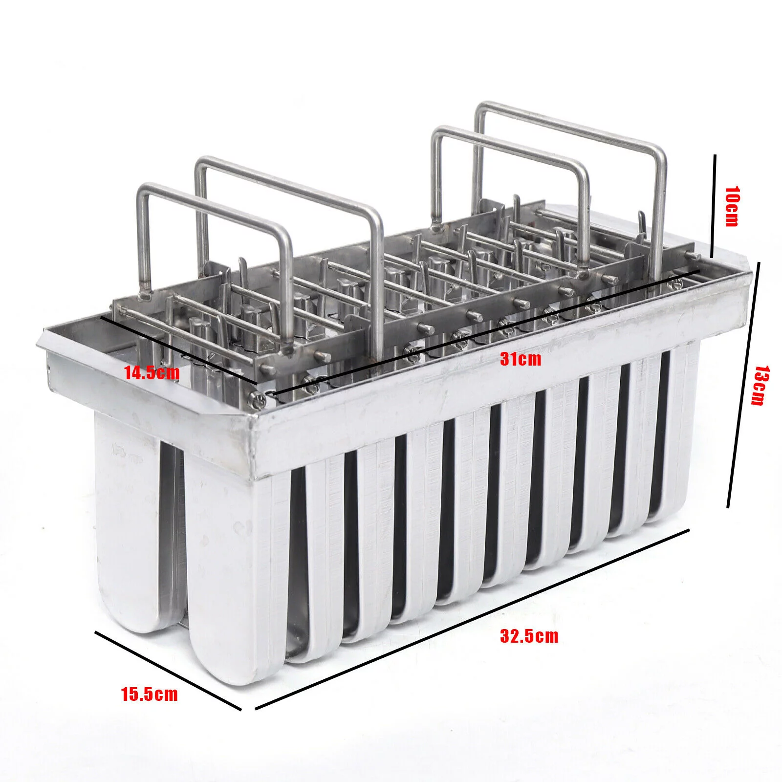 DENEST 20Pcs Ice Cream Mold Ice Popsicle Stick Holder Mold Stainless Steel