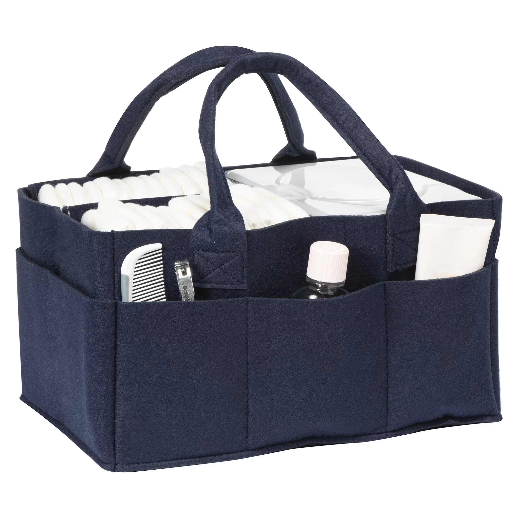 Sammy & Lou Navy Felt Diaper Caddy, Navy Blue, Infant, Unisex
