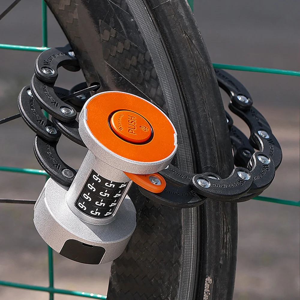 WEST BIKING Bicycle lock,Zinc Alloy Bike Lock Zinc Alloy Lock -Theft Code BUZHI Bike Lock Code Lock Mount -Theft Code Lock Bikes.