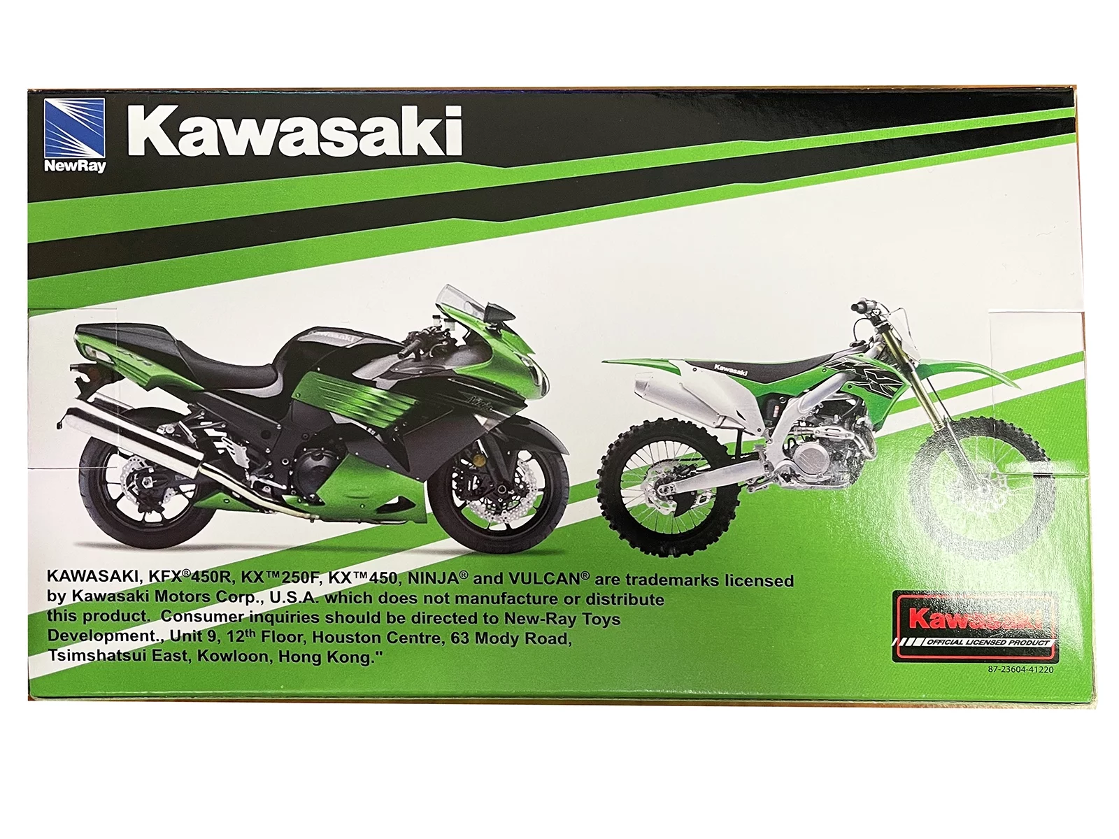 Kawasaki ZX-10R Ninja Motorcycle Green 1/12 Diecast Model by New Ray
