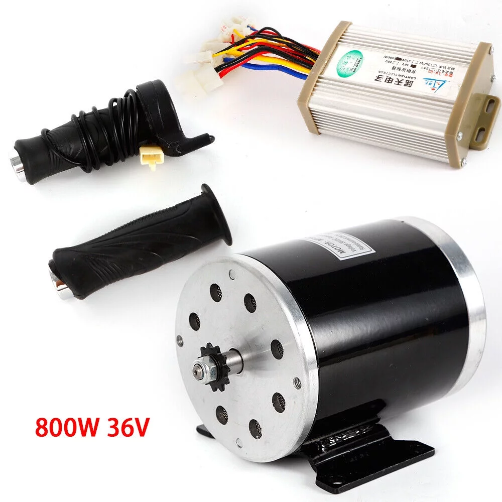 MIDUO 800W 36V Electric Scooter Motor Kit w/Speed Control Box and Throttle fro Electric Bike Go kart