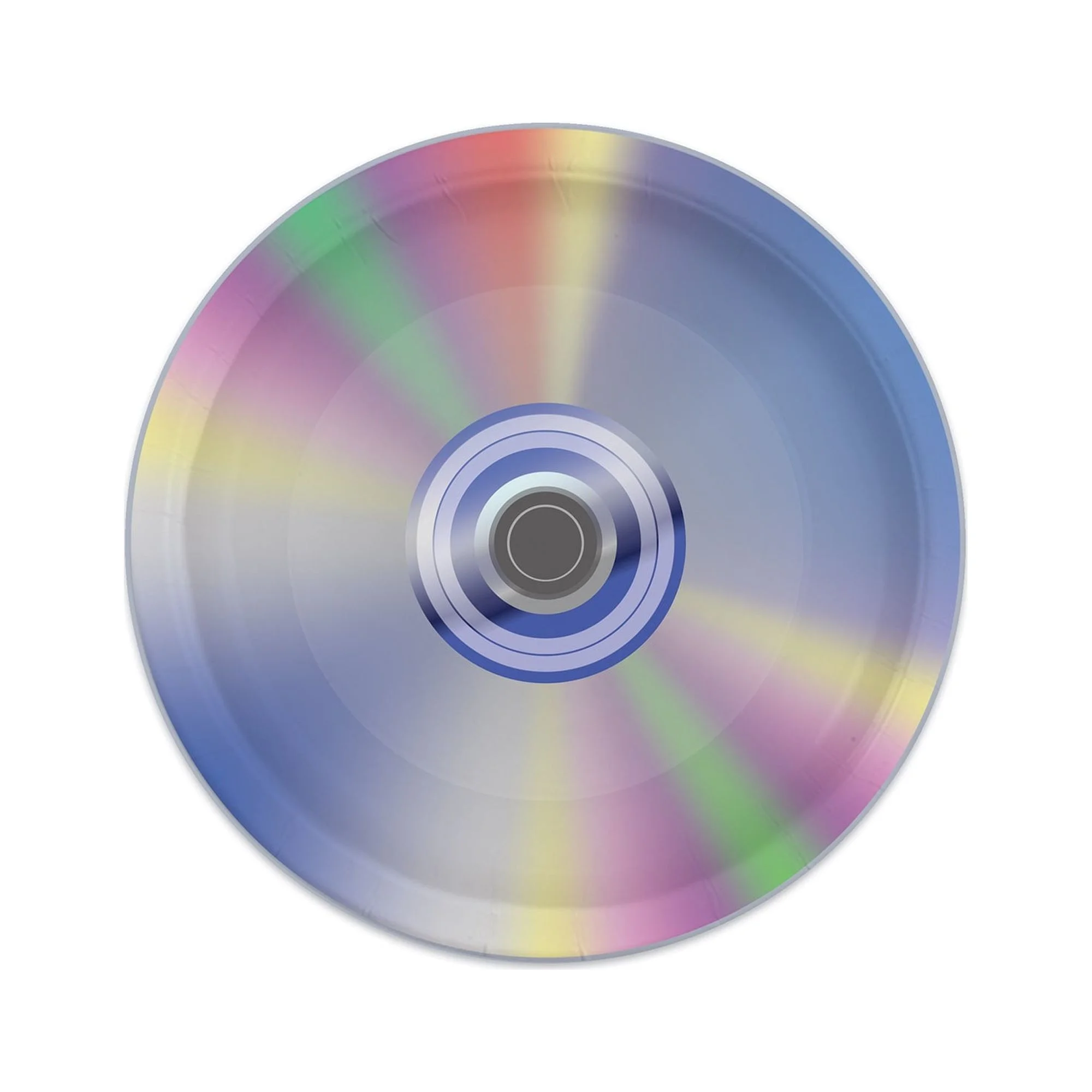 Set of 96 Silver 90’s CD Party Plates 9”