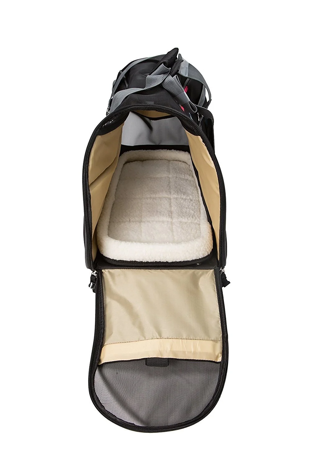 Bergan Wheeled Pet Comfort Carrier, Large, Black/Gray, 19