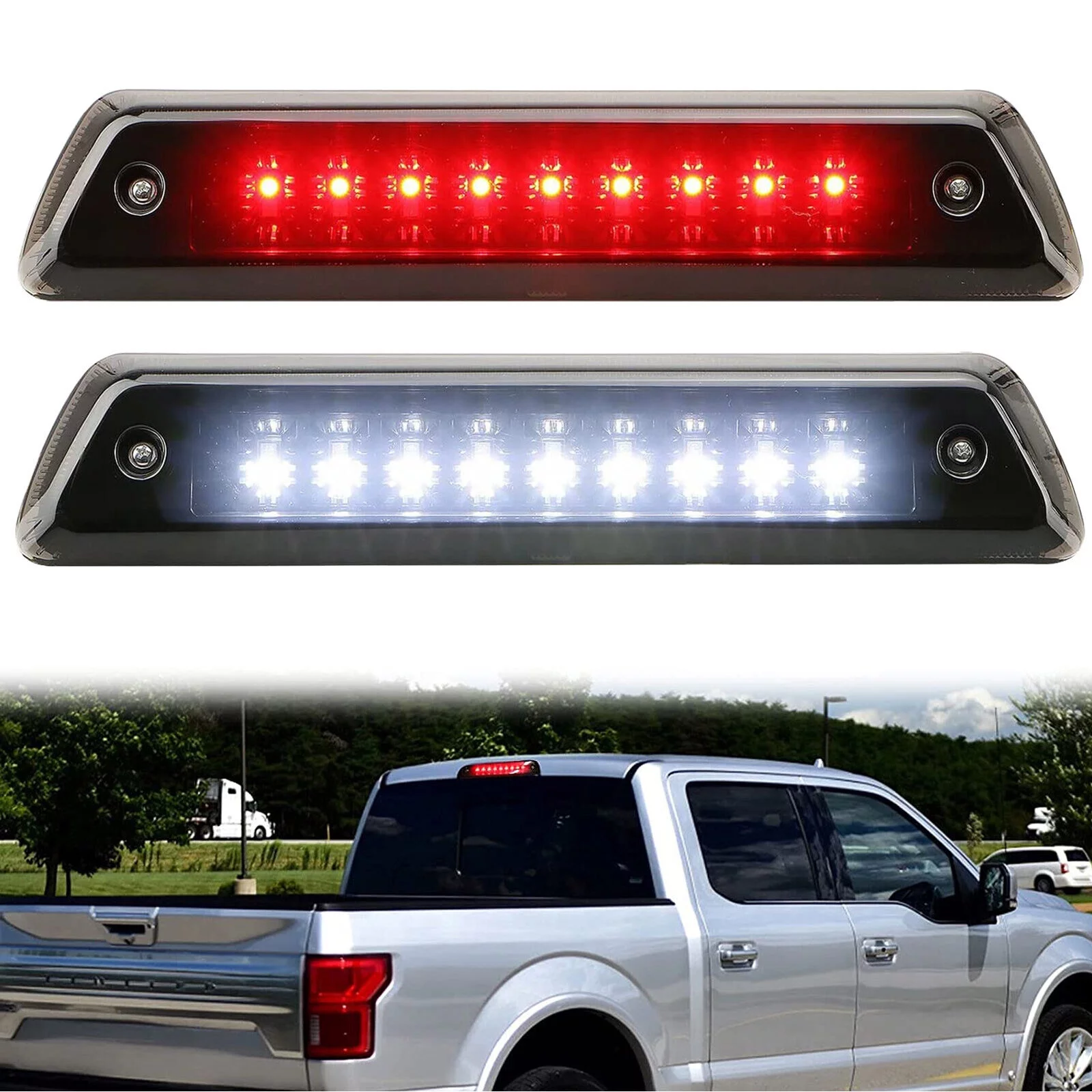 For Ford F150 2009-2014 3rd Third Brake Light Truck Rear High Mount Cargo Stop Lamp Top Center Roof LED