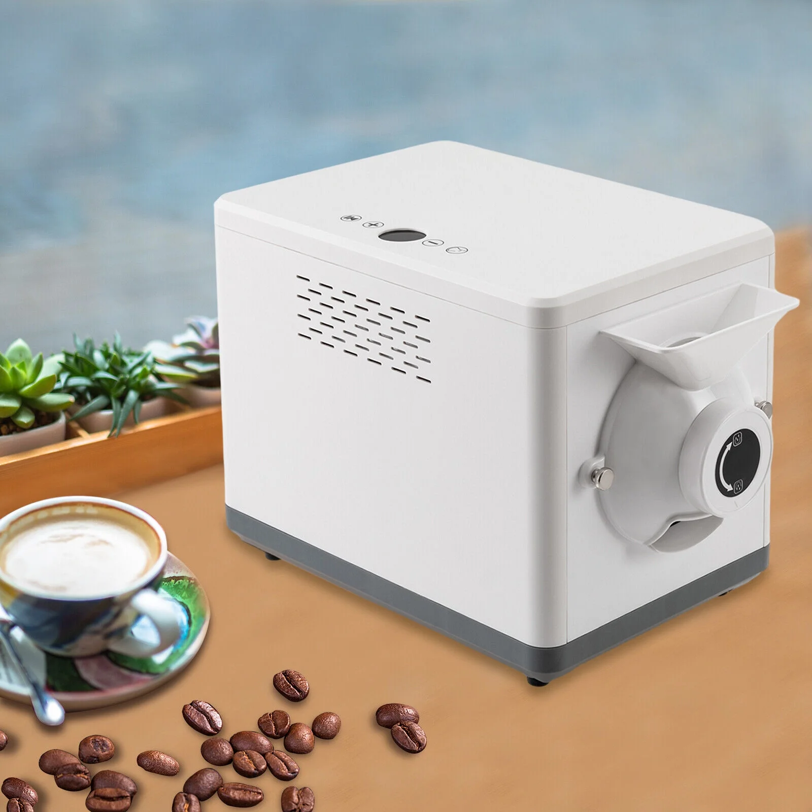 Electric Coffee Bean Roaster Machine 1000g Grain Dry Commercial Roaster 1000W