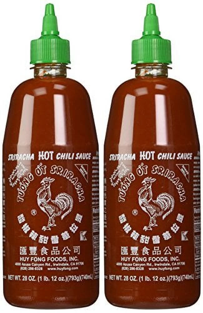 Sriracha Chili Hot Sauce, 28 Ounce Bottle (Pack of 2)