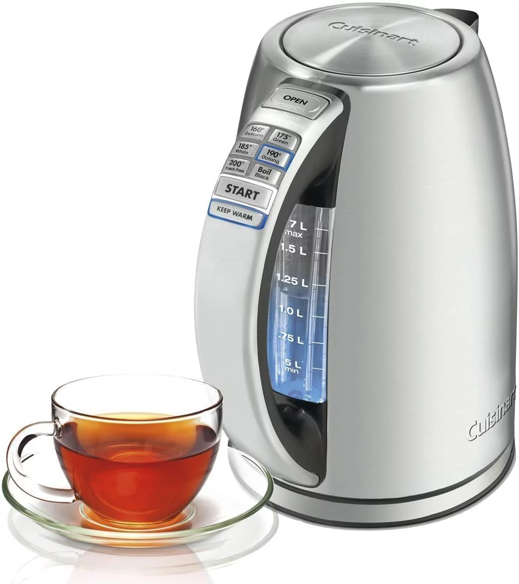 1.7-Liter Cordless Electric Kettle with 6 Preset Temperatures (White), CPK-17