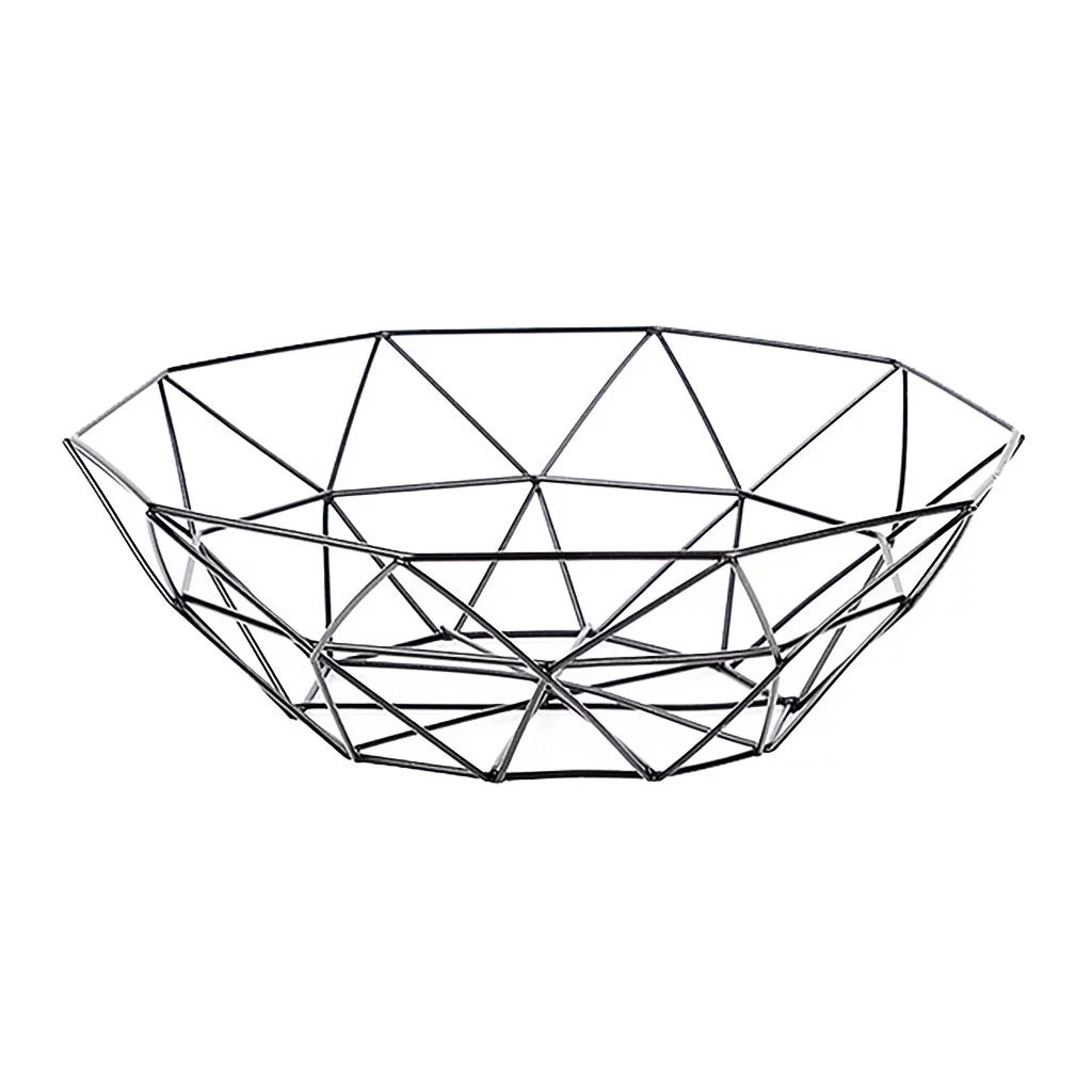 Mchoice Geometric Fruit Stand Vegetables Serving Bowls Basket Holder Creative Stylish Storage Baskets for Kitchen Counters,Farmhouse Decor,Party