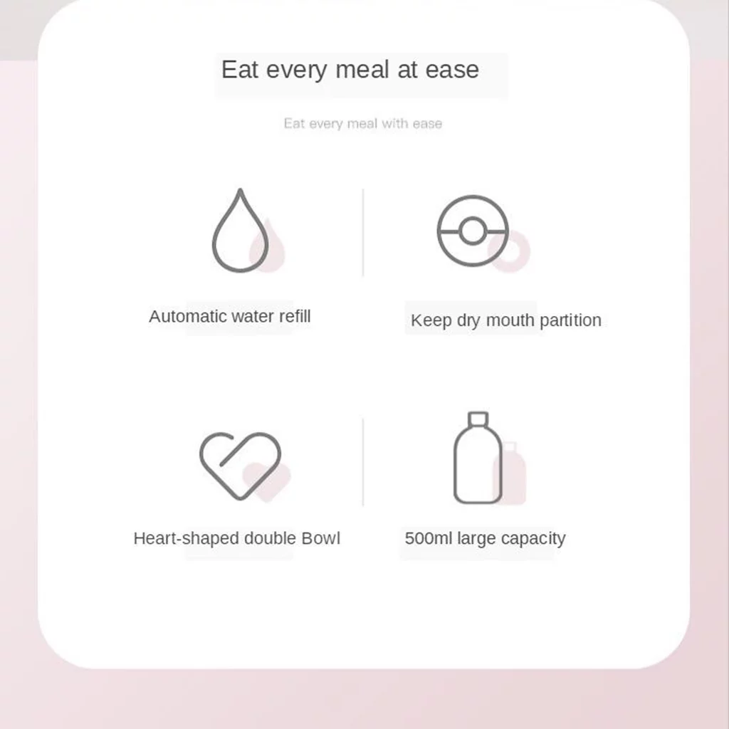 Automatic cats and dogs Feeder Bowl Automatic Water Bowl Double Waterer