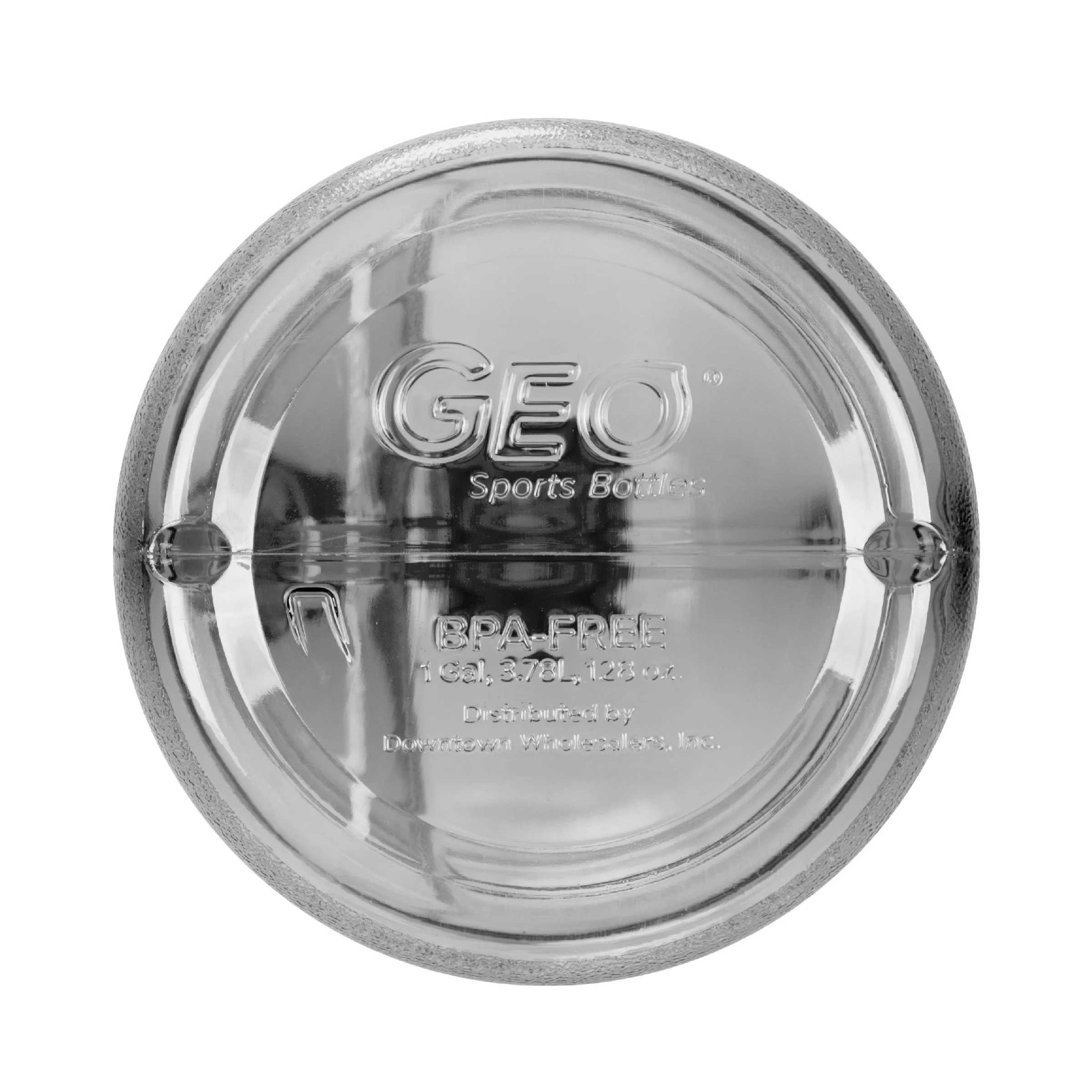 Geo 1 Gallon (128Oz) Bpa Free Reusable Leakproof Drinking Water Bottle W48Mm Screw Cap (Black)