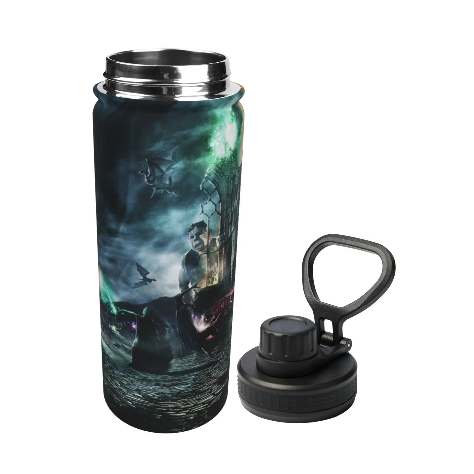 Harry Potter Sports Insulated Water Bottles Kettle Stainless Steel Portable Cup18OZ For Travel Gym School