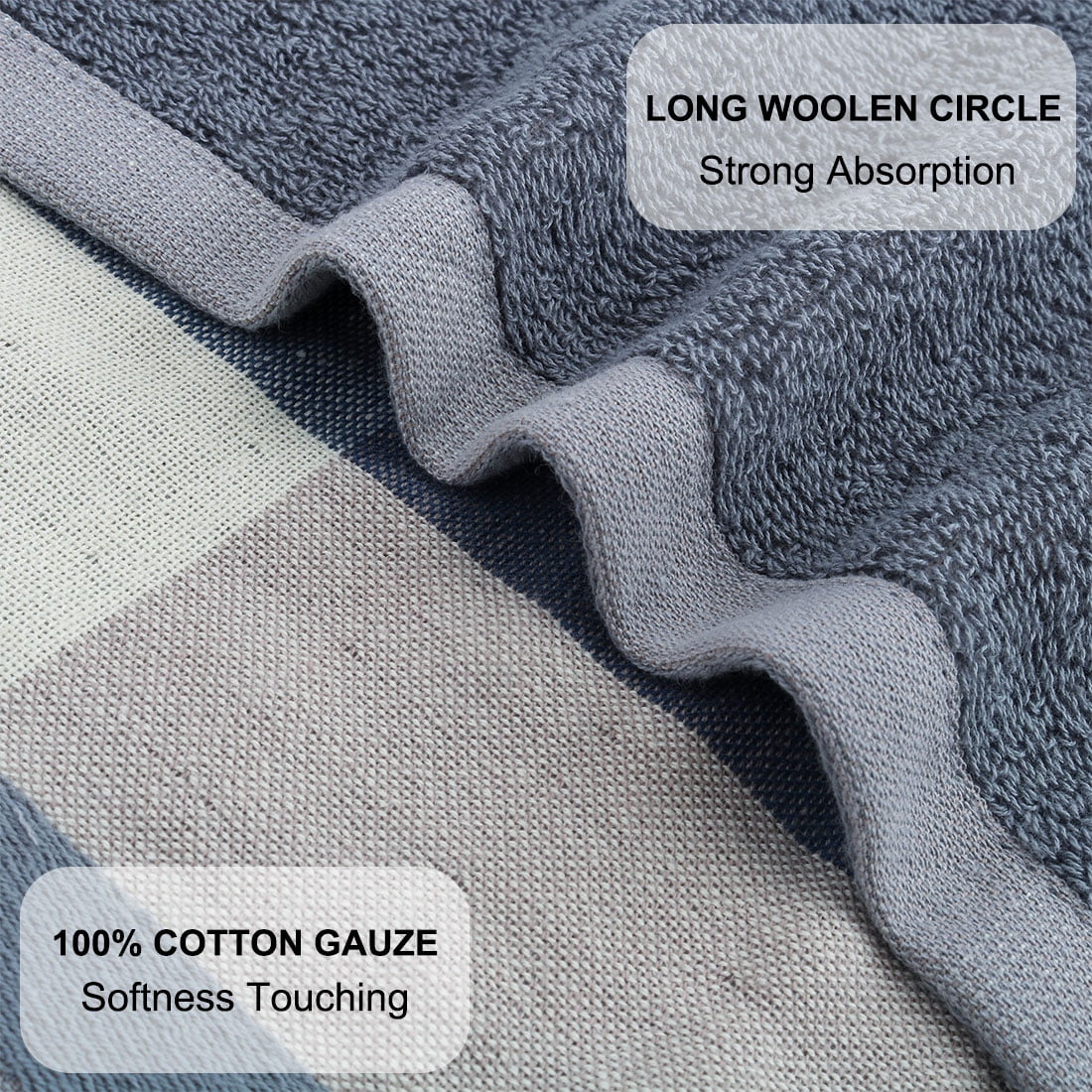 PiccoCasa Kitchen Dish Colth Tea Towel 6PCS Set for Cleaning Plaid Mixed Color