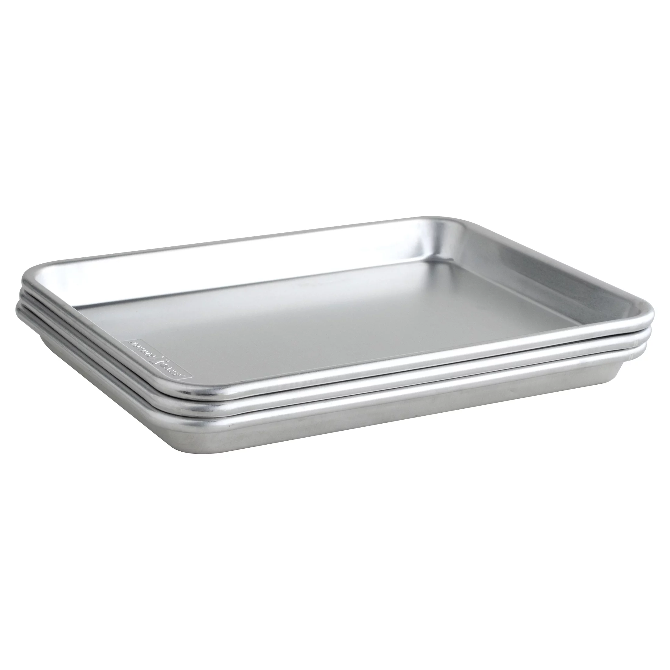 Nordic Ware Naturals Aluminum Quarter Sheets, 3 Pack, Silver, 12.1