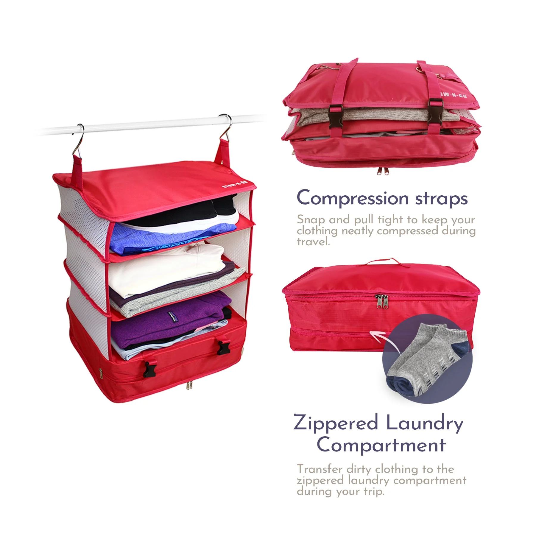 STOW N GO HANGING TRAVEL SHELVES - LARGE, From Grand Fusion