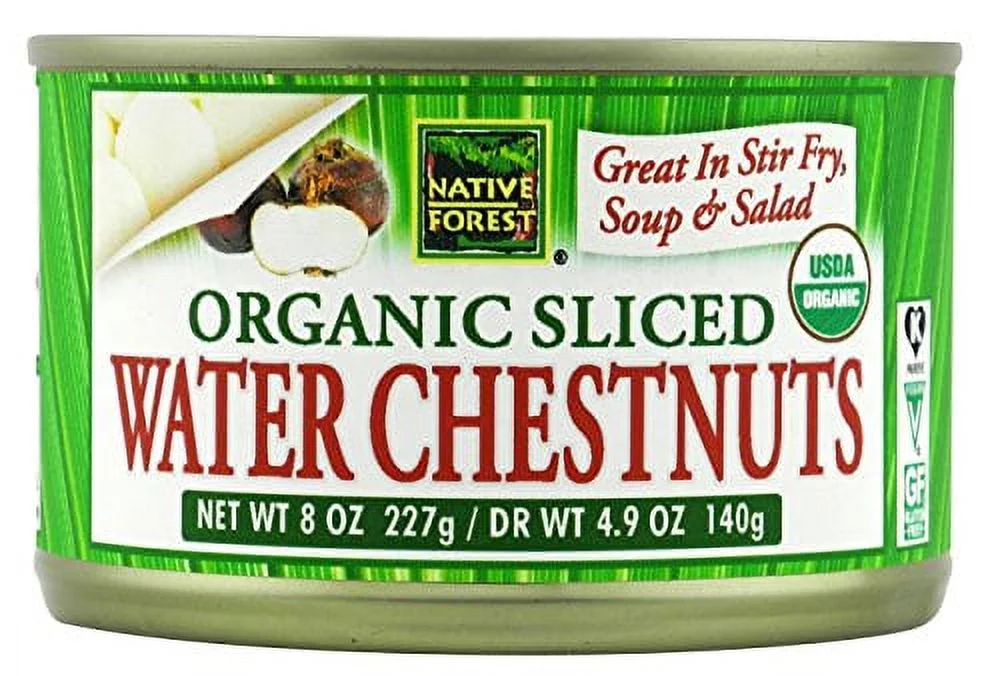 Native Forest Water Chestnuts, Sliced, Organic-6 x 8 oz