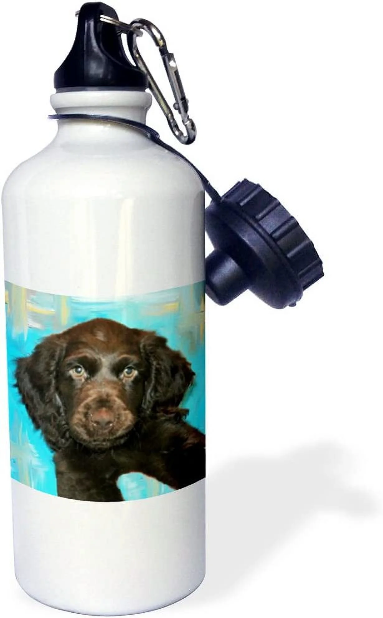 3dRose West Highland Terrier Sports Water Bottle, 21 oz, White