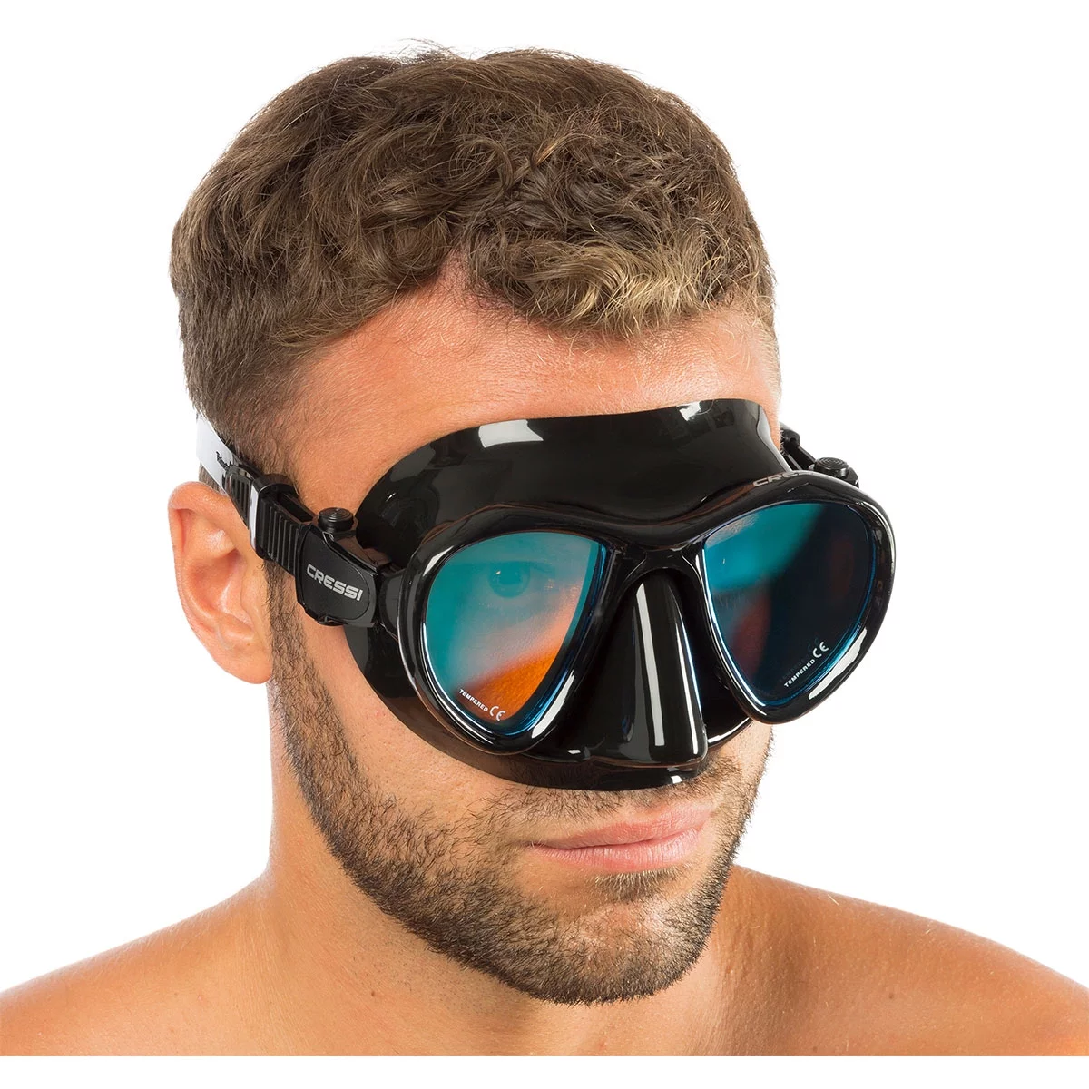 Cressi Gara Modular Set Diving Mask Combo (Black, EU 44/45 | US Man 11/11.5 | US Lady 12/12.5)