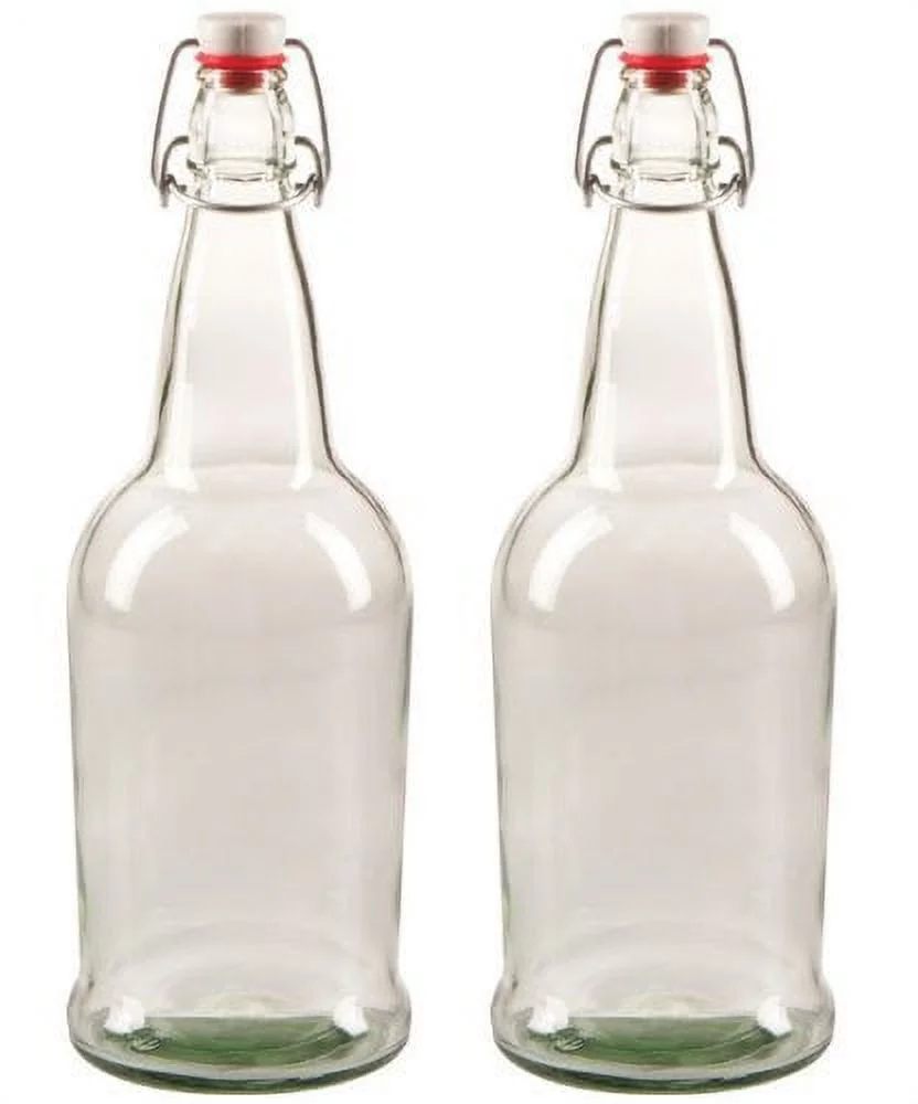 2 X 32 oz. Clear EZ Cap Kombucha Bottle