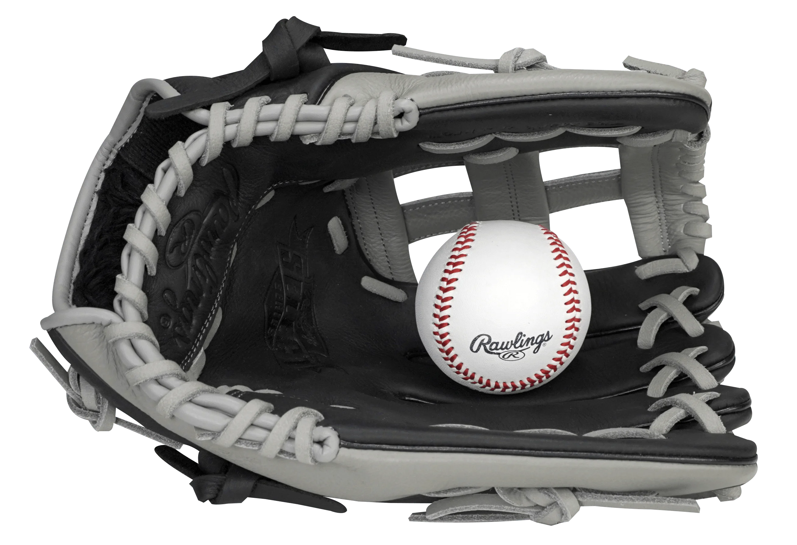 Rawlings Pro Select Series 12.5 In. Baseball Gloves and Mitts, Black and Gray, Right Hand Throw
