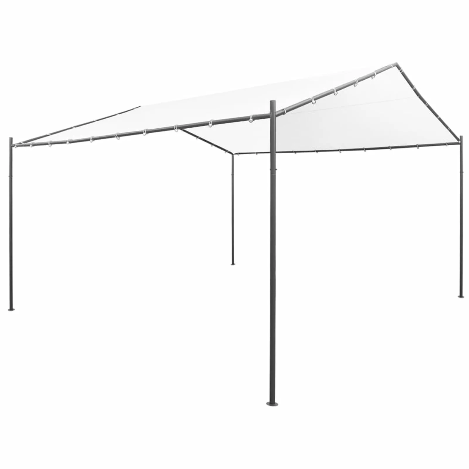 Dcenta Party Tent Outdoor Gazebo Canopy Sun Shade Shelter Steel Frame White for Patio, Wedding, BBQ, Camping, Festival Events 157.5 x 157.5 x 102.4 Inches (L x W x H)