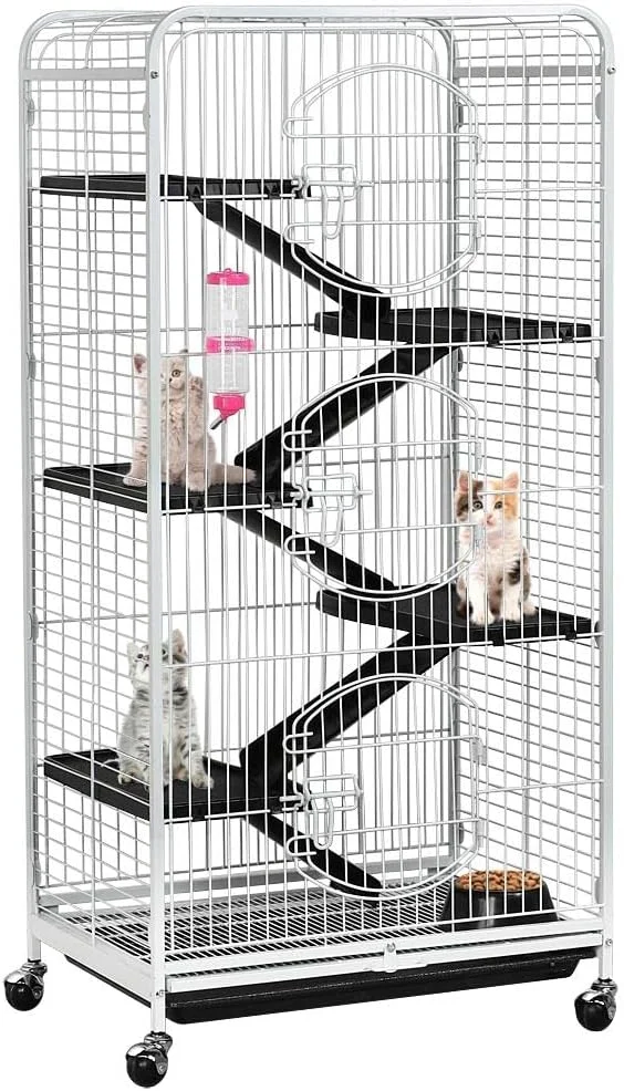 Large Rolling Cat Kitten Cage 6-Tier 52