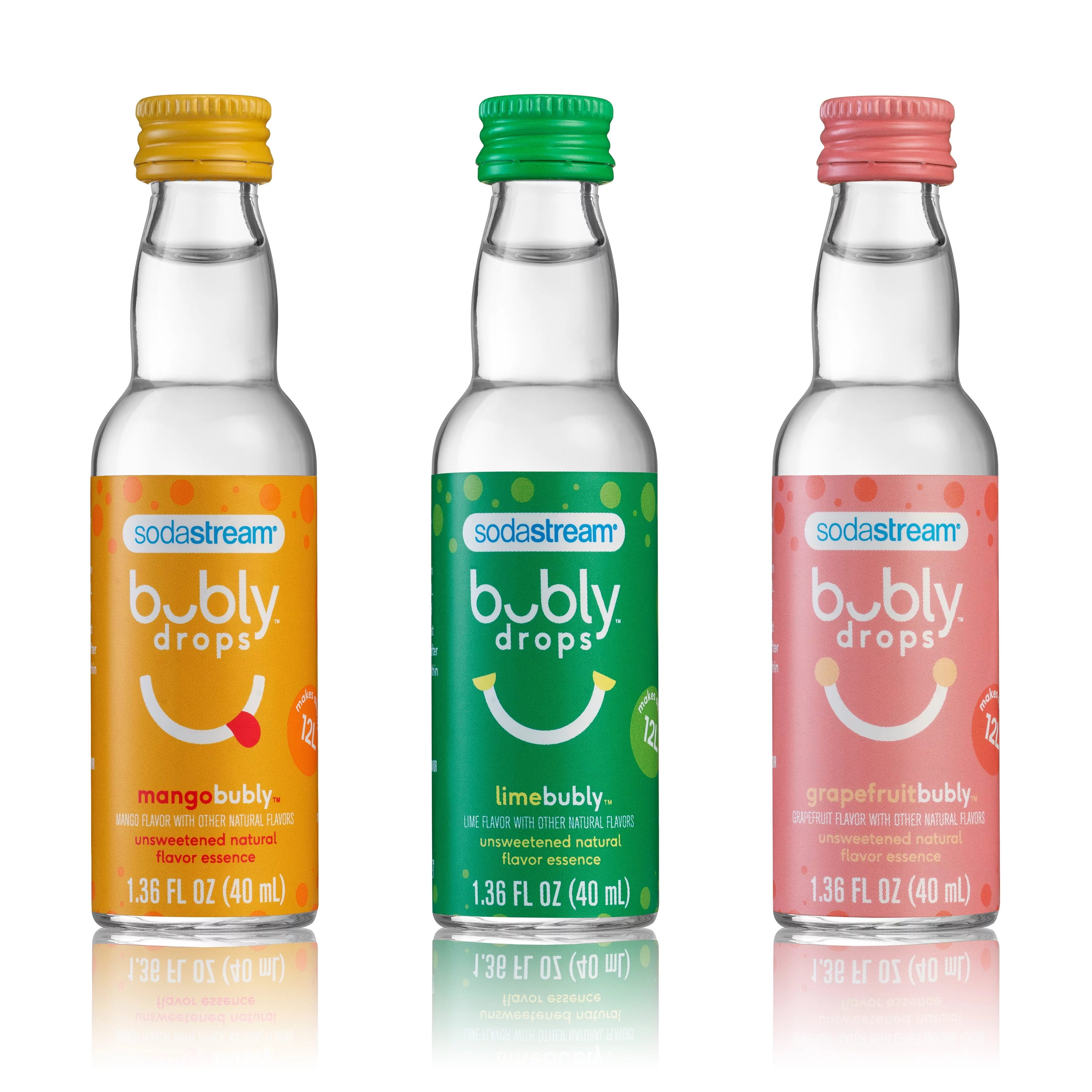 SodaStream bubly drops Tropical Thrill 3 Flavor Variety Pack, 3 Count, 120 ml