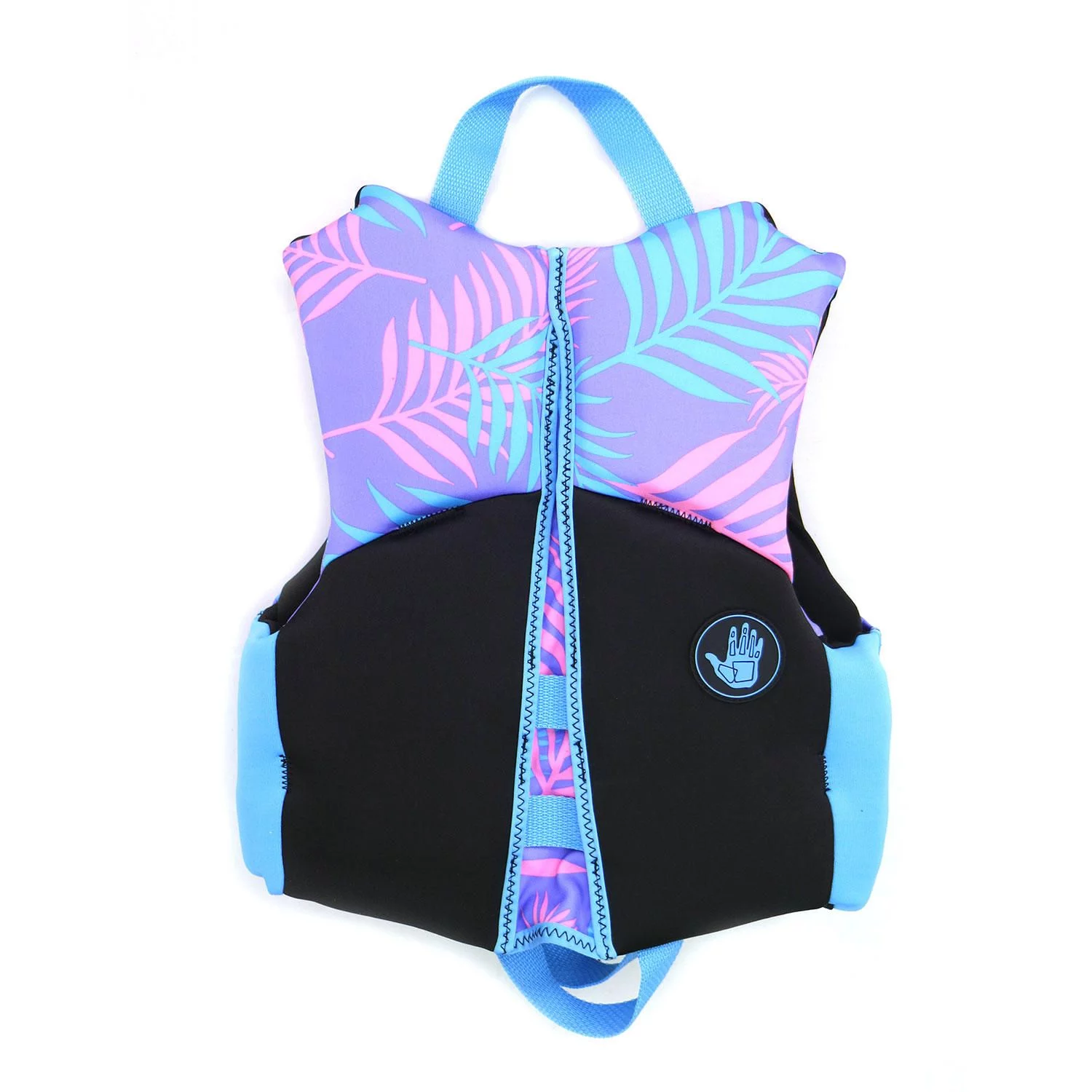 Body Glove Youth Child's PFD Coast Guard Approved Life Jacket, Blue Palm