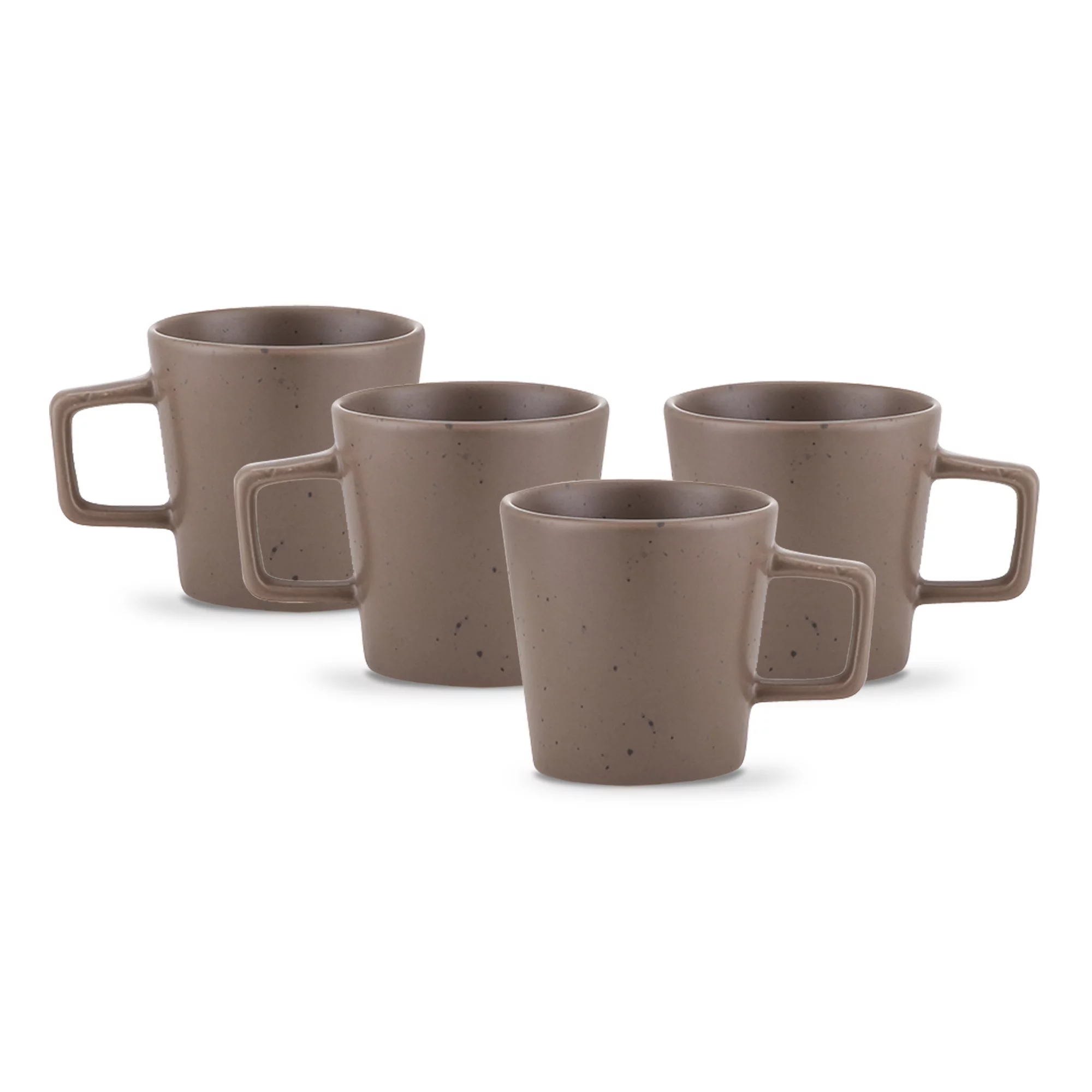 Stone Lain Celina Matte Stoneware Mug Replacement Set, Brown Speckled