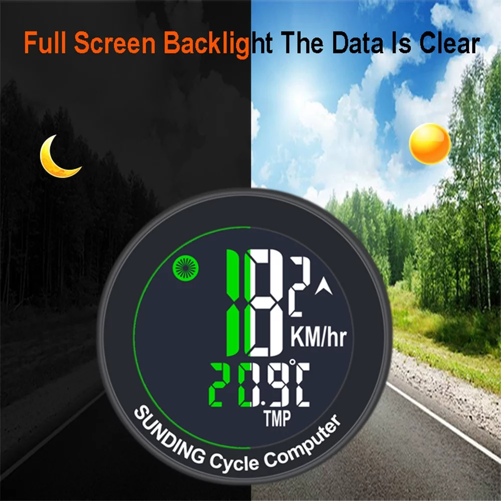 Dcenta Wireless Computer Waterproof Bike Speedometer Multi-functional Odometer