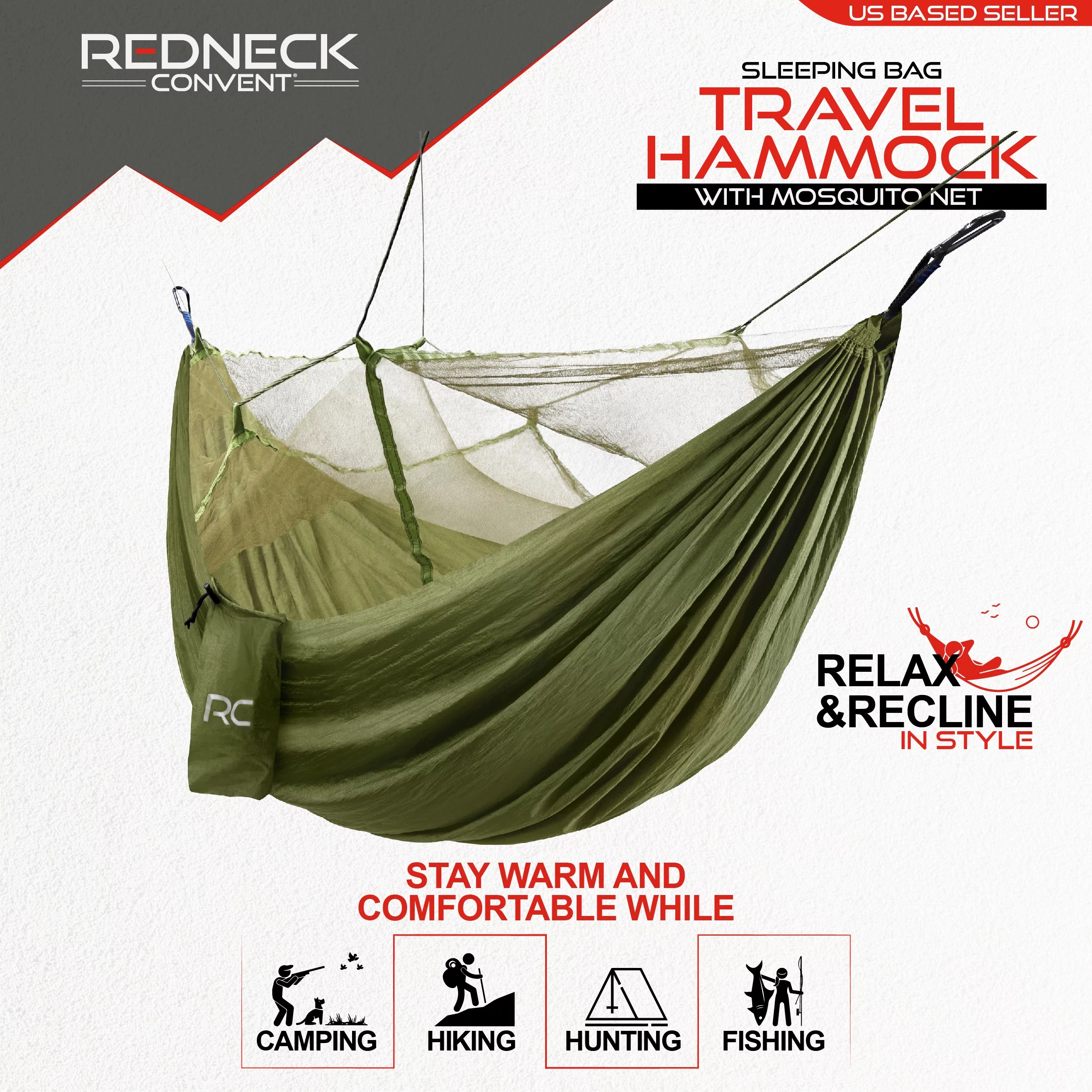 RC Sleeping Bag Travel Hammock with Mosquito Net Adult Sleeping Bag Tree Hammock