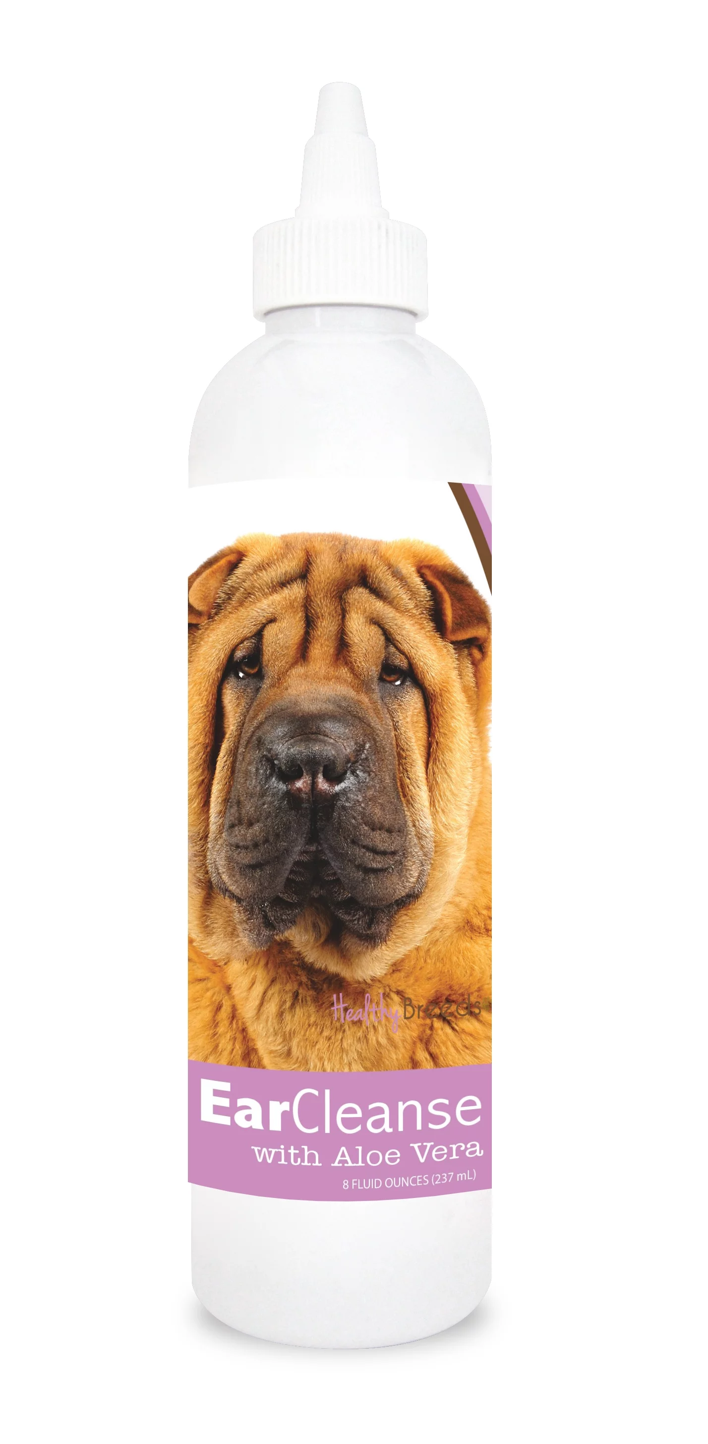 Healthy Breeds Dog Ear Cleanse with Aloe Vera for Chinese Shar Pei, Sweat Pea and Vanilla 8 oz