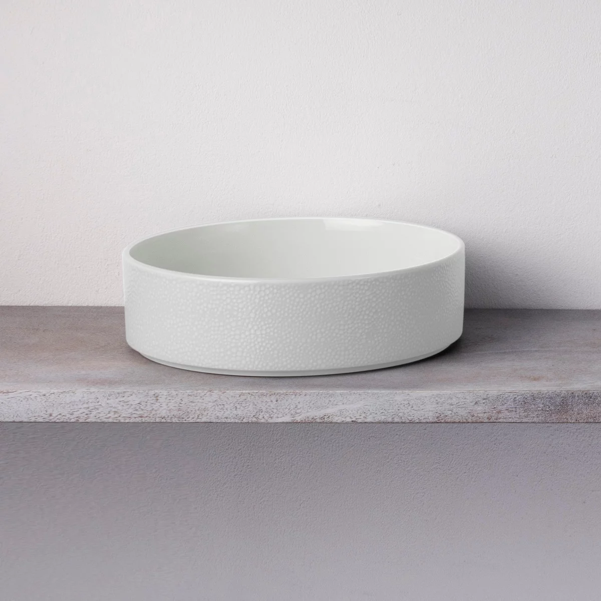 Noritake ColorTex Stone White Stax Serving Bowl