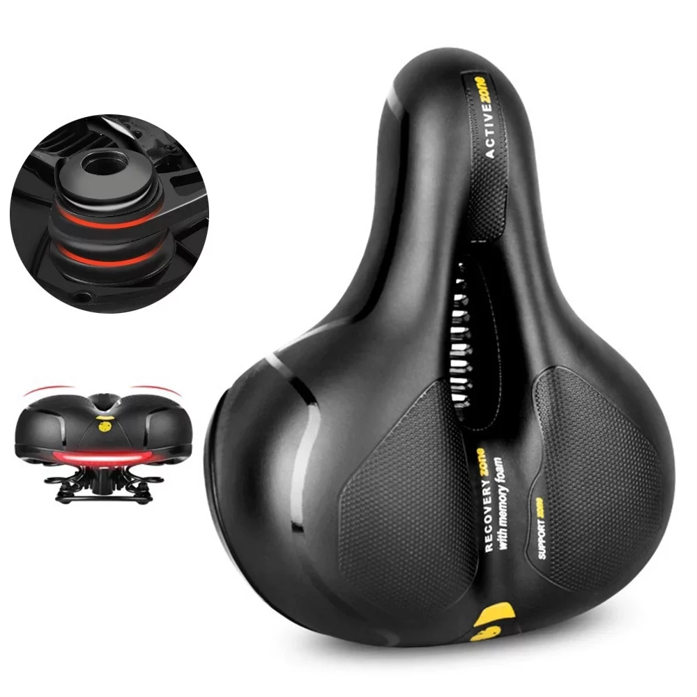 Pristin Bike Saddle,MTB Bike Soft Seat Cushion Seat Breathable Saddle Bike seat Saddle Dual Soft Bike Saddle Waterproof QAHM seat HUIOP Waterproof