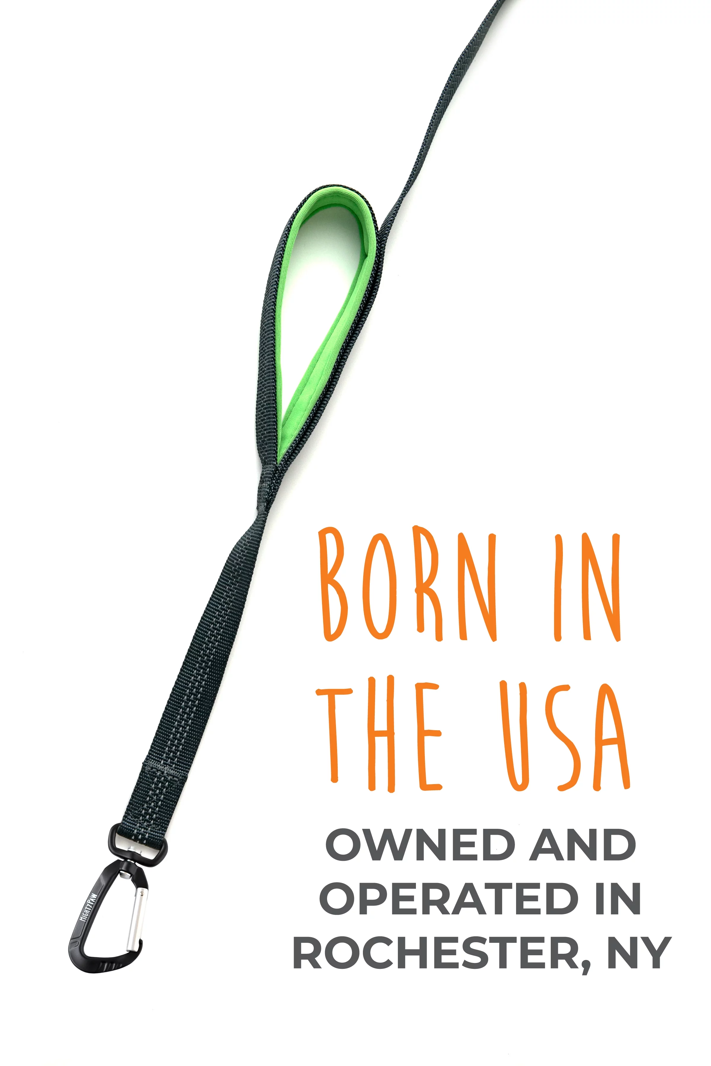 Mighty Paw Dual Handle Dog Leash, 6 foot Dog Lead with Soft Neoprene Handles to Protect Your Hands. Our Reflective Leash allows You to Easily Control Your Pet While Walking (6 Foot, Grey)