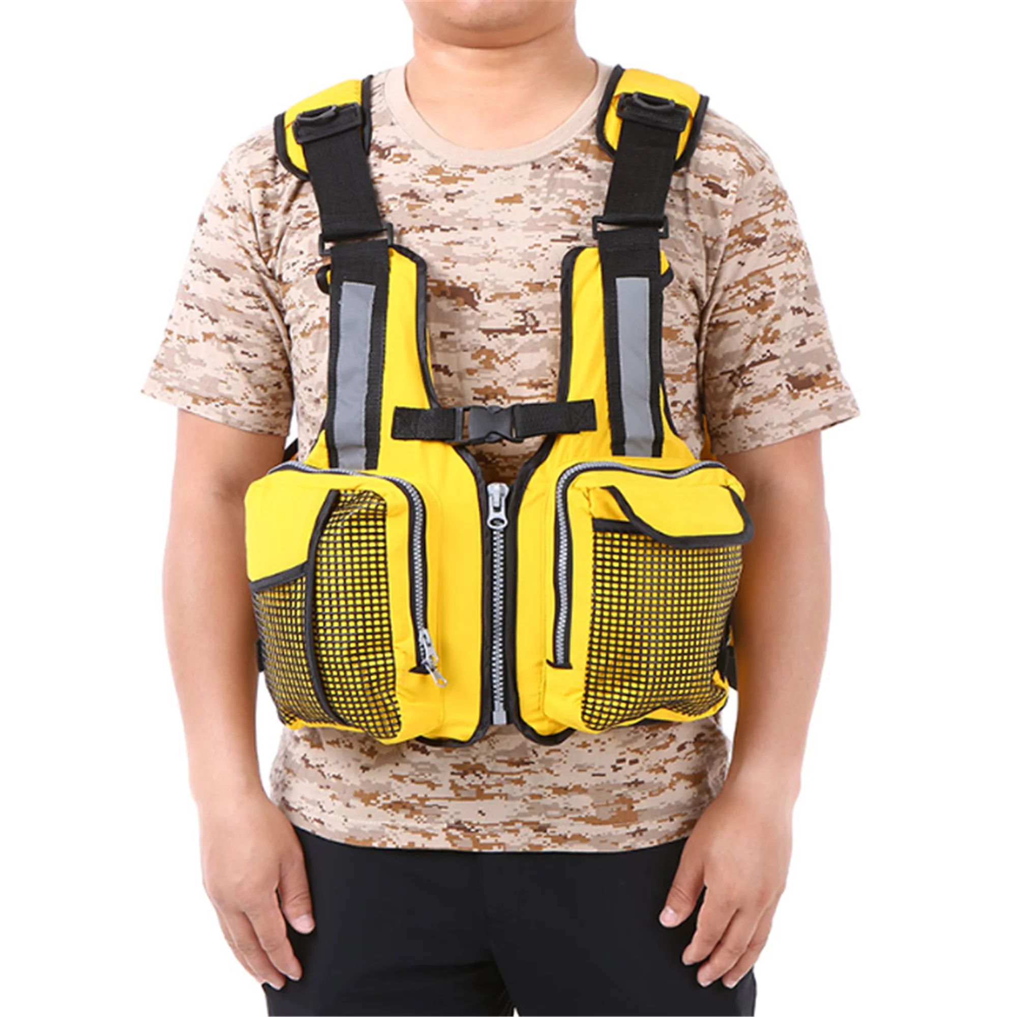 MERSARIPHY Adult Adjustable Life Jacket Vest Marine Reflective Life Saver