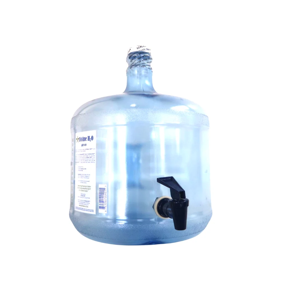 A DivineH2O 3 Gallon BPA-FREE Round Container with Spout