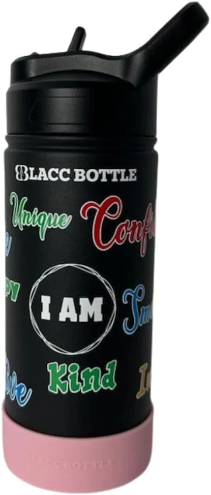 Kids Wide Mouth w/Straw Lid 16 oz | I AM Bottle