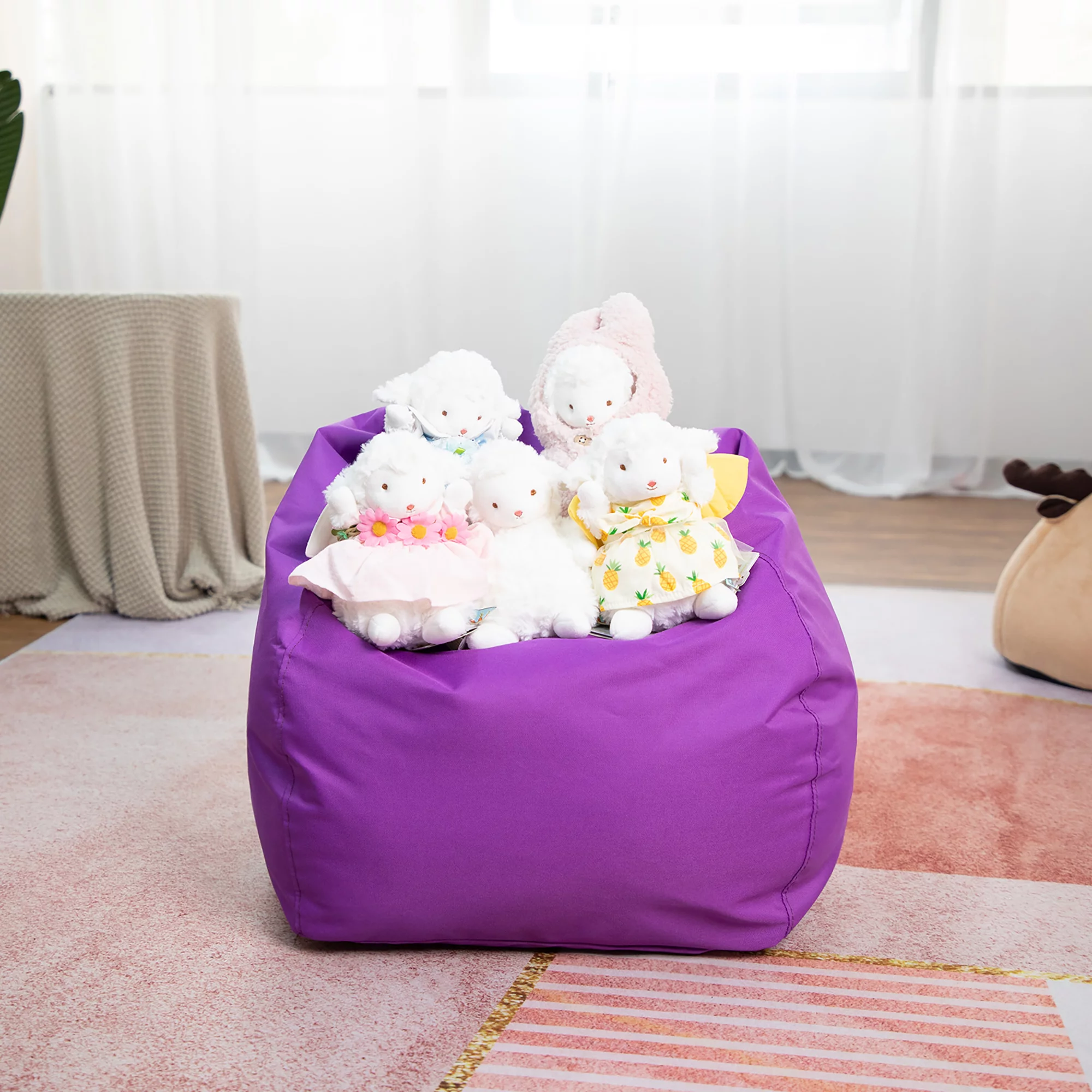 Bean Bag Sofa Cover Chairs Pouf Puff Couch Cotton Linen Cloth Lazy BeanBag Sofas Without Filling Lounger Seat Tatami Furniture