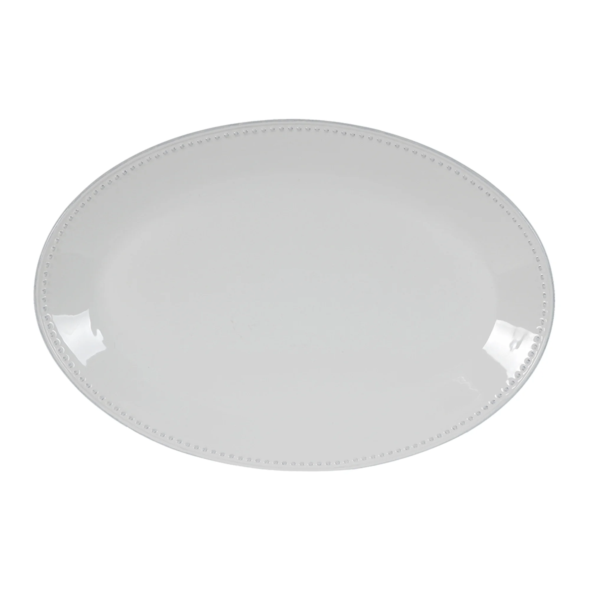 CC Home Furnishings Oval Porcelain Serving Plate - 20.25