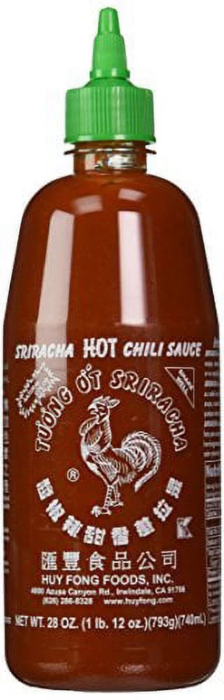 Sriracha Chili Hot Sauce, 28 Ounce Bottle (Pack of 2)