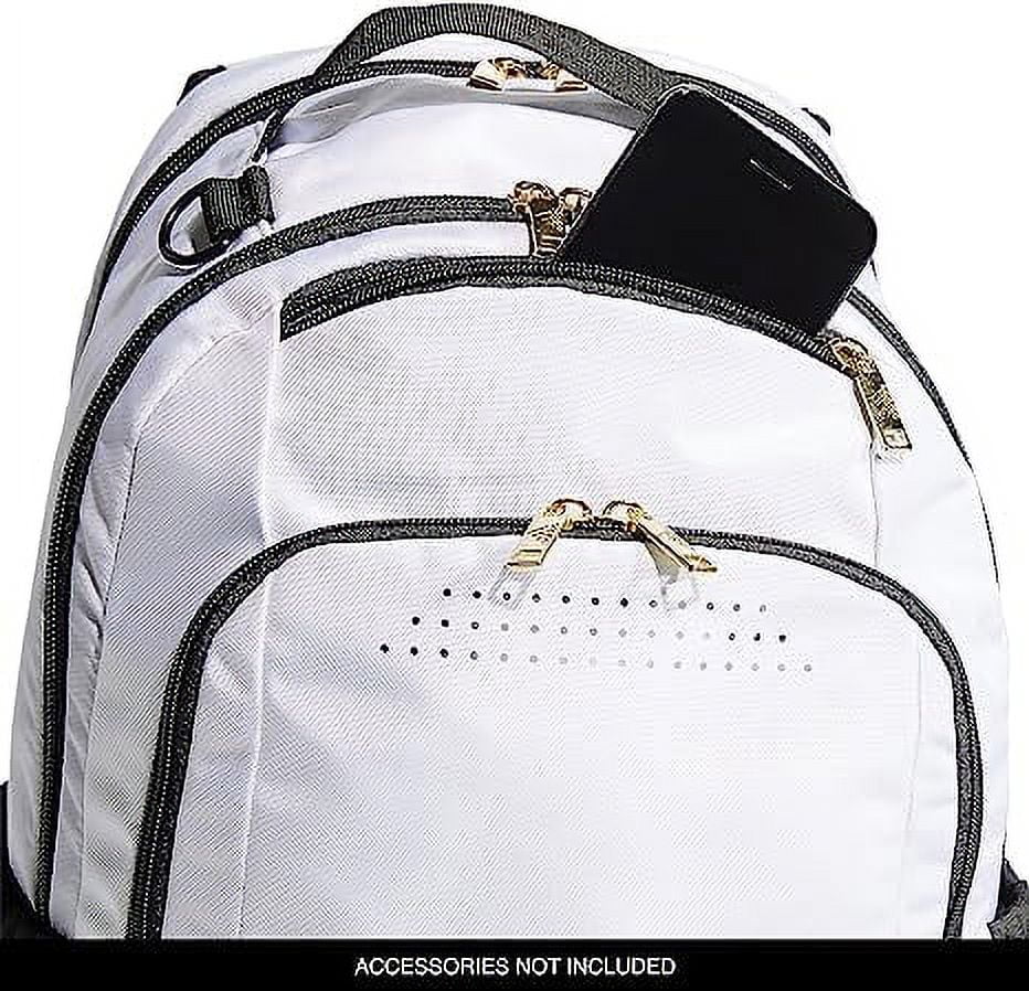 5152838 Adidas Defender Backpack White/Black/Gold Metallic - One Size Fit All