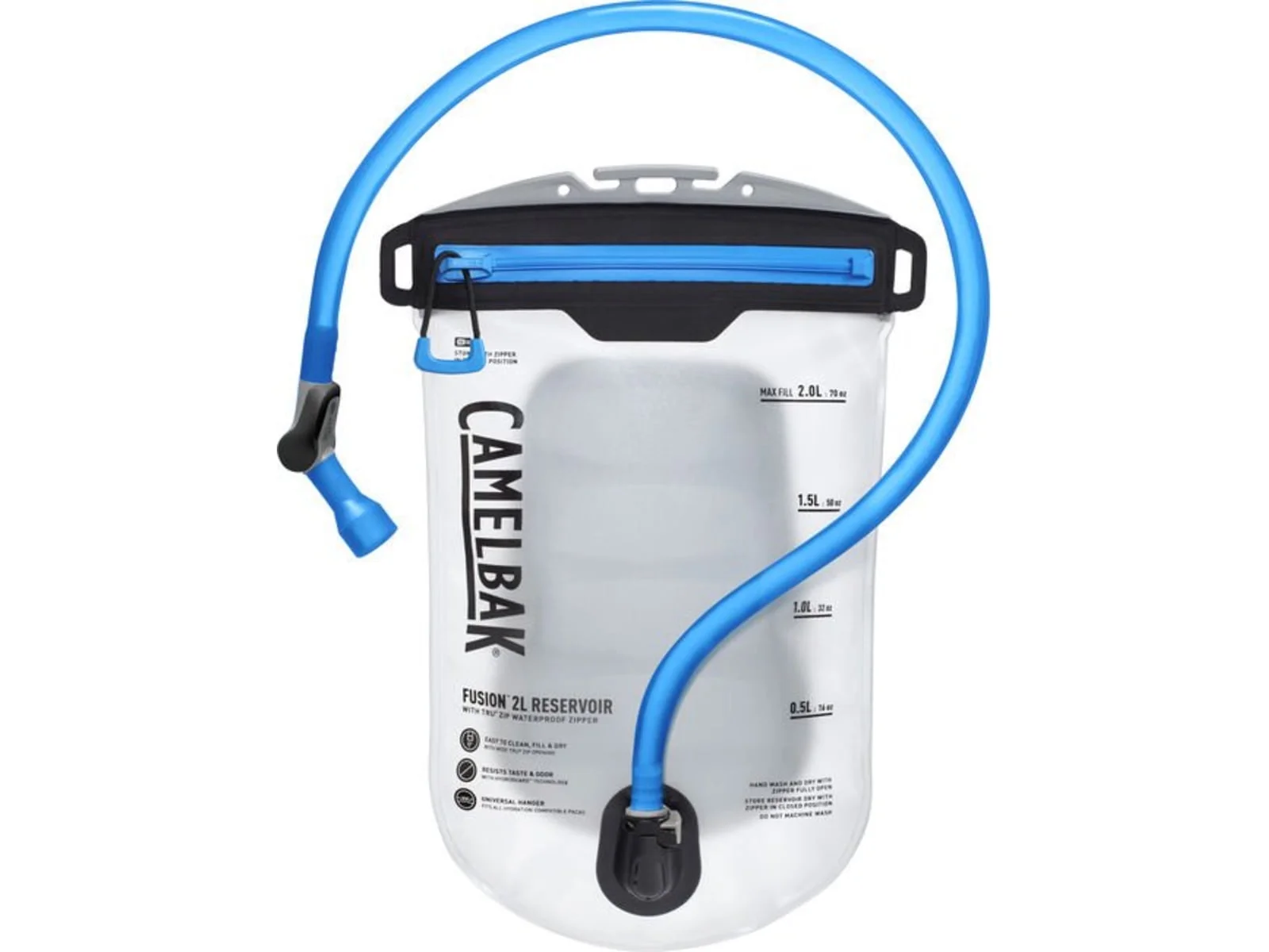 CamelBak Fusion Reservoir w/TRU Zip Waterproof Zipper, 2L, Clear, 2L