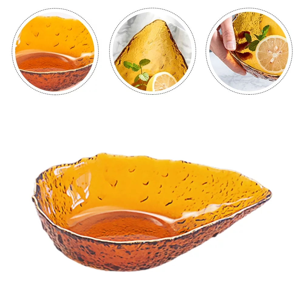 NUOLUX  Bowl Glass Bowls Fruit Serving Plate Plates Crystal Snack Dessert Basket Pasta Vegetable Tabletop Centerpiece Salad
