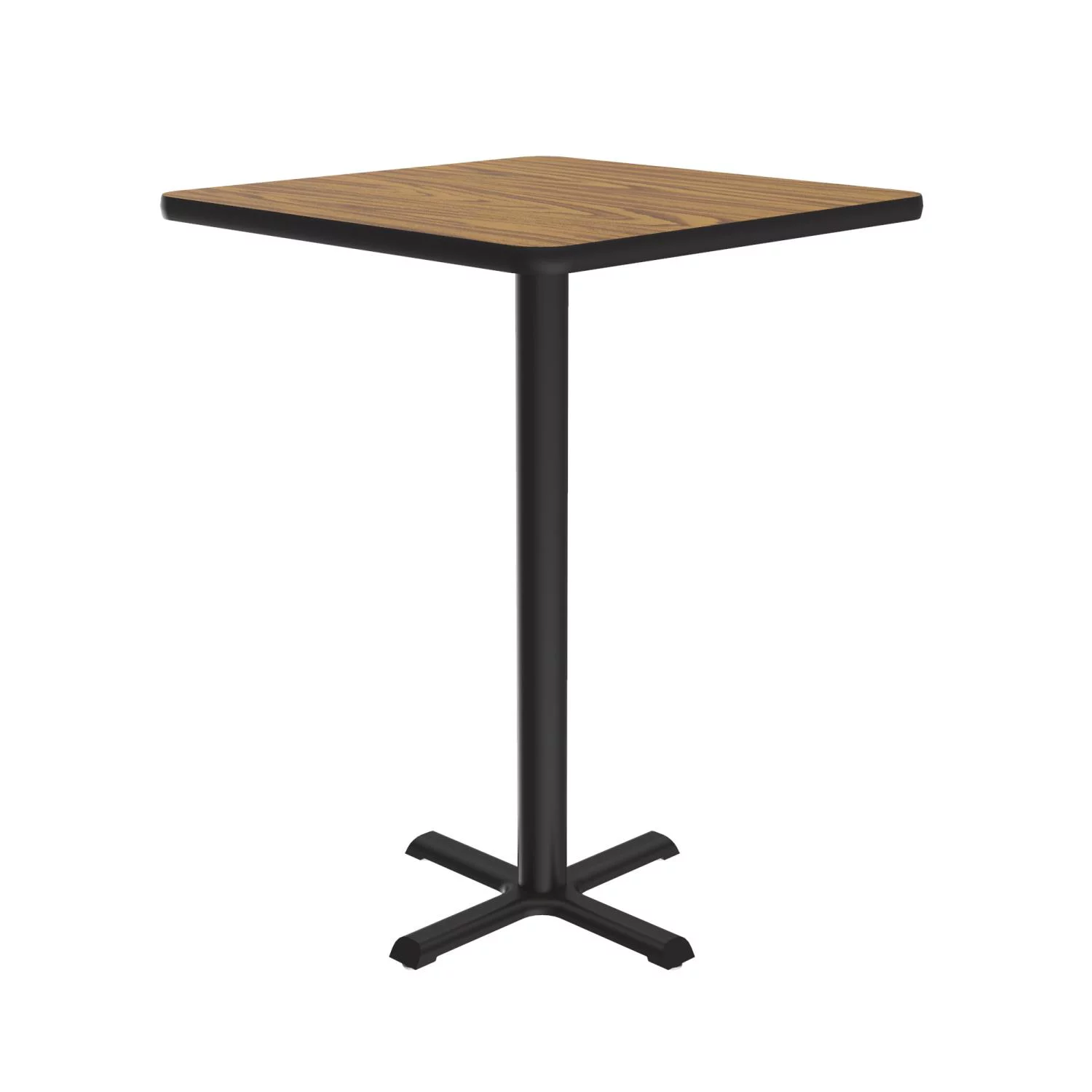 Correll Square Laminate Cafe And Breakroom Table With Medium Oak BXB24TFS-06
