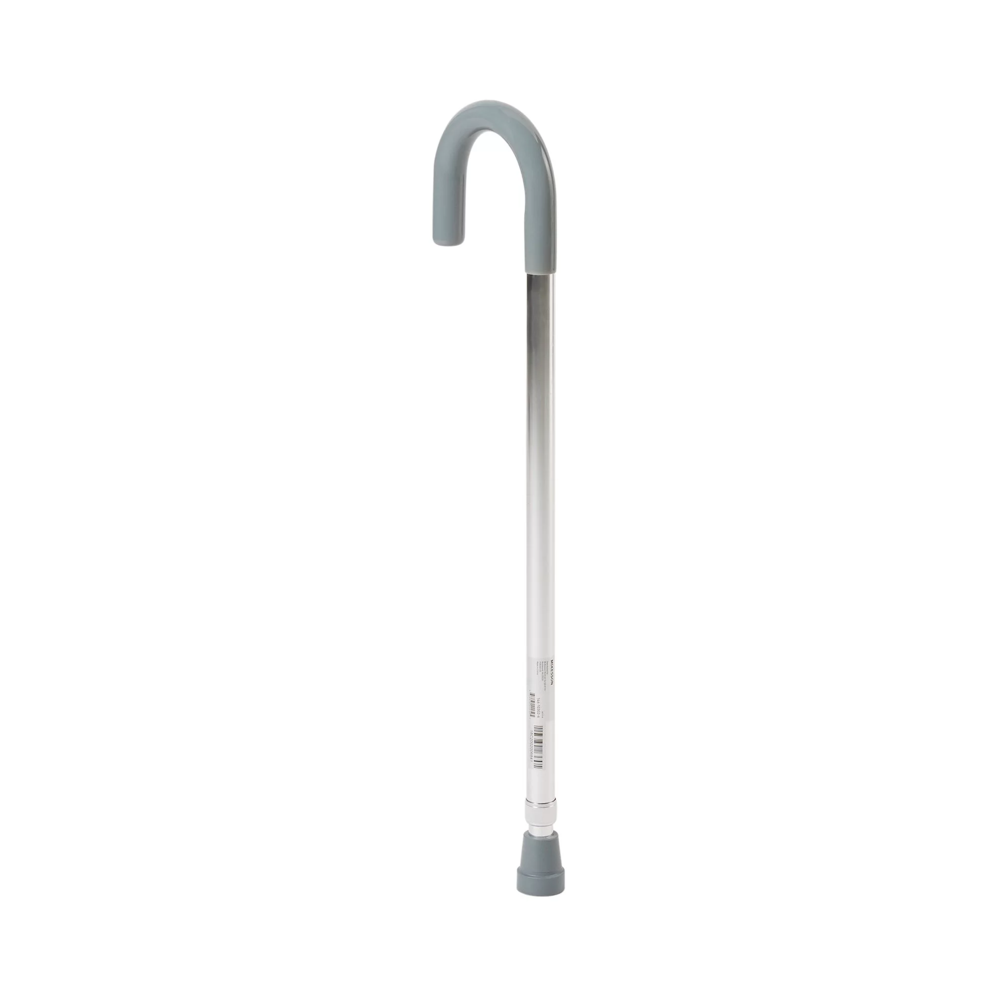 McKesson Chrome Aluminum Round Handle Cane, Adjustable Walking Aid, 29.75 to 38.75