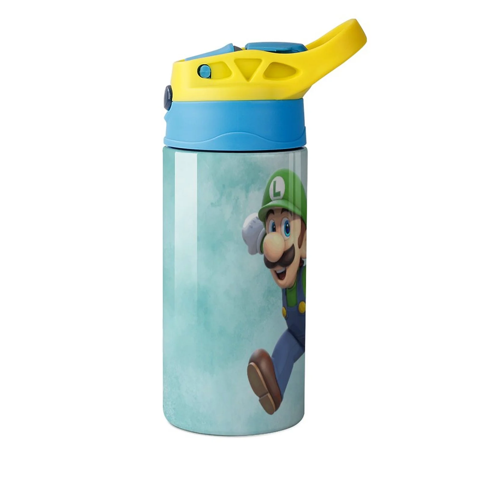 Luigi's Mansion Kid's Insulated Water Bottle With Straw Vacuum Stainless Steel Cup Leak-Proof Children Toddler Thermoses