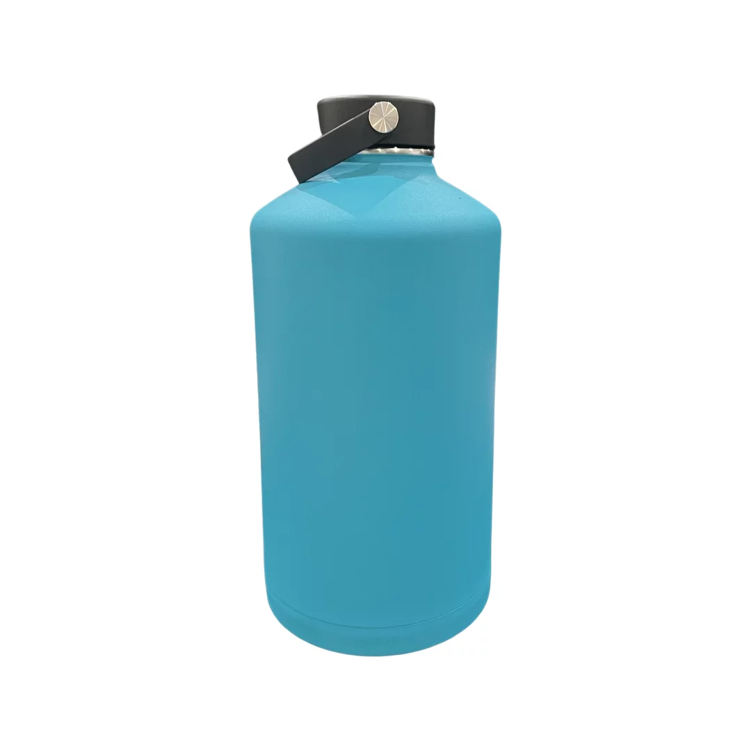 Vacuum Insulated Bottle - Stainless Steel Thermally Insulated Flask with Flex Cap - 128 Fl Oz - Blue - by Polerce