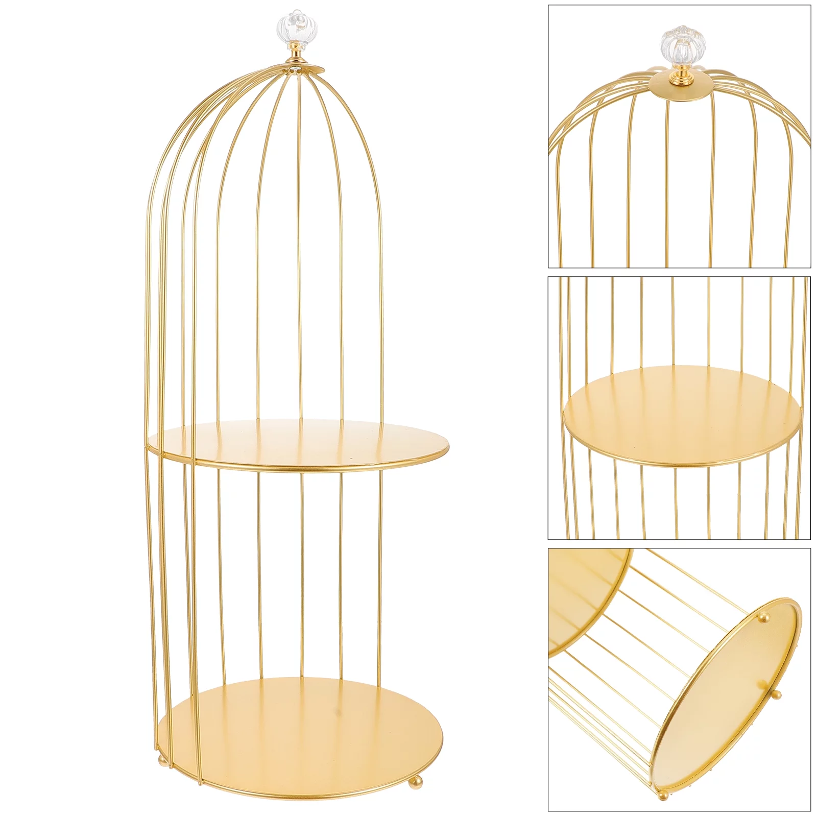Bathroom Cosmetic Stand Makeup Display Stand Birdcage Rack Stand Cupcake Holder